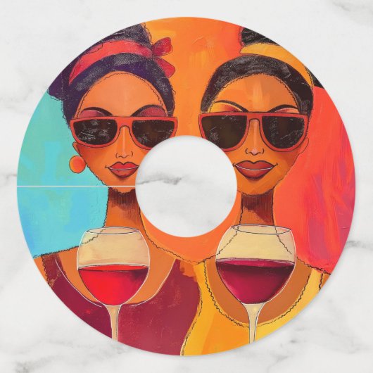 Dag Drink wijnglas charmes door KAB Wijnglaslabel (Voorkant)