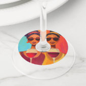 Dag Drink wijnglas charmes door KAB Wijnglaslabel (Dichtbij)