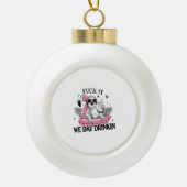 Dag drinken Luiaard Keramische Bal Ornament (Voorkant)