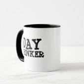 DAG DRINKER GRAPPIGE HUMOR KOFFIE MOK (Voorkant links)