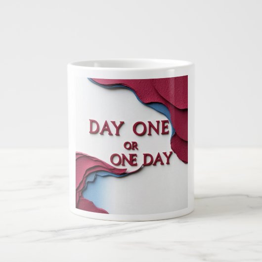 Dag één of één dag grote koffiekop (Voorkant)
