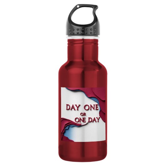 Dag één of één dag waterfles  (Voorkant)