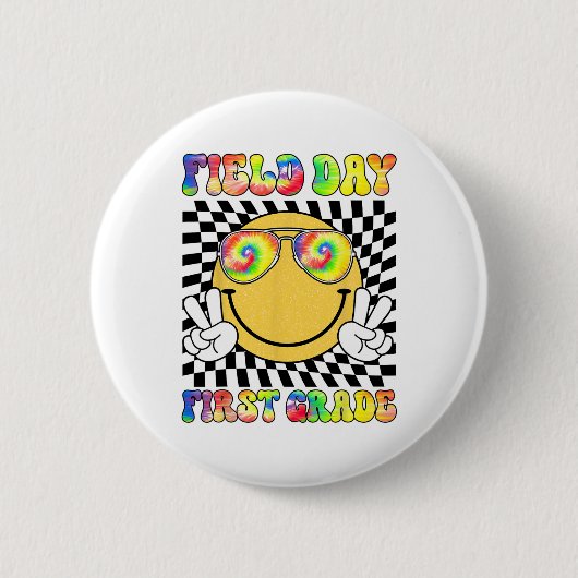 Dag Eerste Grade Leraar Laatste Dag van de School Ronde Button 5,7 Cm (Voorkant)
