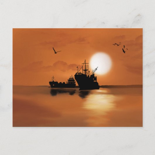 Dag eindigt Briefkaart (Voorkant)