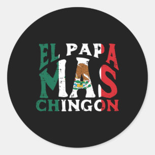 Dag El Papa Mas Chingon Grappig Mexicaans Papa Spa Ronde Sticker