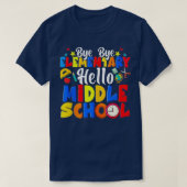 Dag, elementair Hallo Middelbare School Funny Grad T-shirt (Design voorkant)