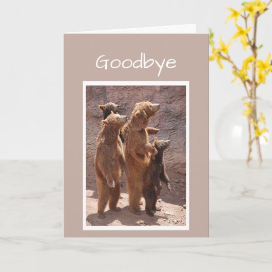 Dag en goed Luck van de groep van ons Beren Kaart (Gele Bloem)