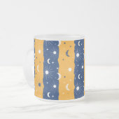 Dag en nacht 2 matglas koffiemok (Voorkant links)