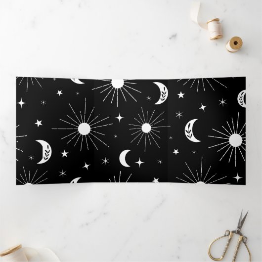 Dag en nacht 3 drieluik wenskaart (Binnen)