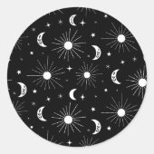 Dag en nacht 3 ronde sticker (Voorkant)