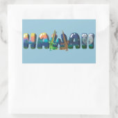 DAG EN NACHT HAWAII GECKOS RECHTHOEKIGE STICKER (Tas)