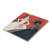 Dag en nacht in Parijs Art Deco Tegeltje (Zijkant)