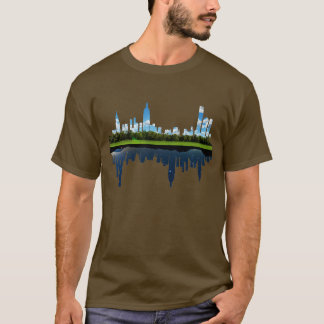 dag en nacht natuur stad t-shirt