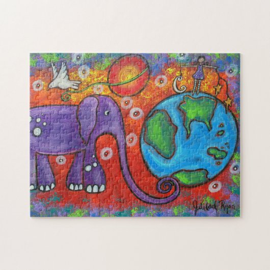 Dag en nacht op Aarde Puzzle Legpuzzel (Horizontaal)