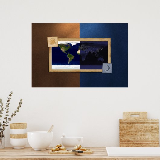 Dag en nacht poster (Keuken)