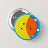 Dag en nacht ronde button 5,7 cm (Voorkant /achterkant)