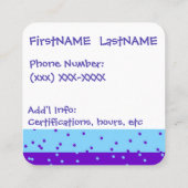 Dag en Nacht Vierkant, 2,5 x 2,5-inch Visitekaartj Vierkante Visitekaartje (Achterkant)