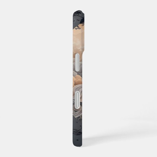 Dag en nacht Ying Yang iPhone 16 Hoesje (Rechterkant)