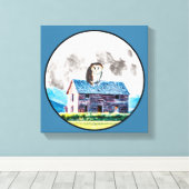 Dag en nacht zijn canvas afdruk (Insitu (Houten vloer))