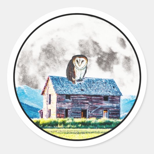 Dag en nacht zijn ronde sticker (Voorkant)