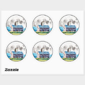Dag en nacht zijn ronde sticker (Vel)