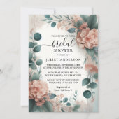 Dag Eucalyptus Kant Tulle Stoffig Blauw Vrijgezell Kaart (Voorkant)