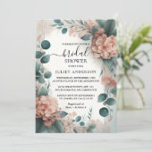 Dag Eucalyptus Kant Tulle Stoffig Blauw Vrijgezell Kaart (Staand voorkant)