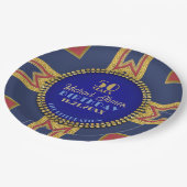 Dag feestdag Patriot Red Gold Blue Papieren Bordje (Gekanteld)