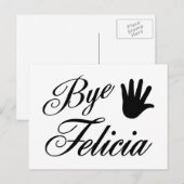 Dag Felicia Fancy Waving Hand Briefkaart (Voorkant / Achterkant)