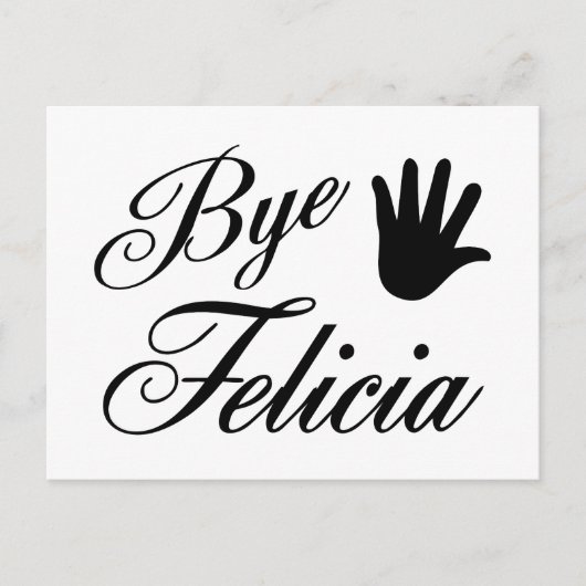 Dag Felicia Fancy Waving Hand Briefkaart (Voorkant)
