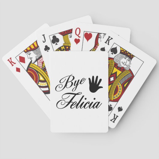 Dag Felicia Fancy Waving Hand Pokerkaarten (Achterkant)