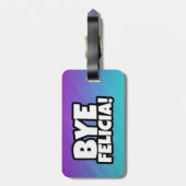 Dag Felicia grappig bagagelabel (Achterkant verticaal)