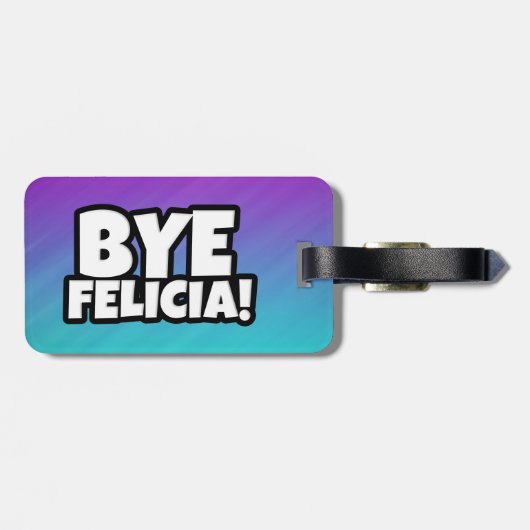 Dag Felicia grappig bagagelabel (Achterkant horizontaal)