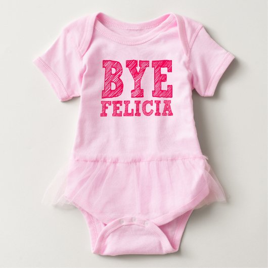 Dag felicia grappig Roze Tutu-bodysuit Romper (Voorkant)