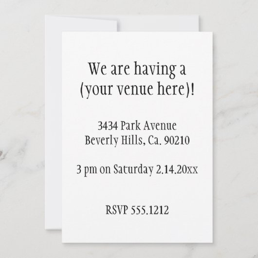 Dag Felicia Hand Wave Hot Pink Kaart (Achterkant)