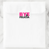 Dag Felicia Hand Wave Hot Pink Ronde Sticker (Tas)