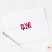Dag Felicia Hand Wave Hot Pink Ronde Sticker (Envelop)