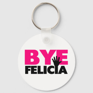 Dag Felicia Hand Wave Hot Pink Sleutelhanger