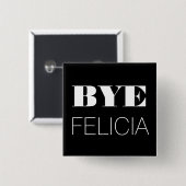 Dag Felicia Vierkante Button 5,1 Cm (Voorkant /achterkant)