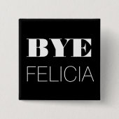 Dag Felicia Vierkante Button 5,1 Cm (Voorkant)