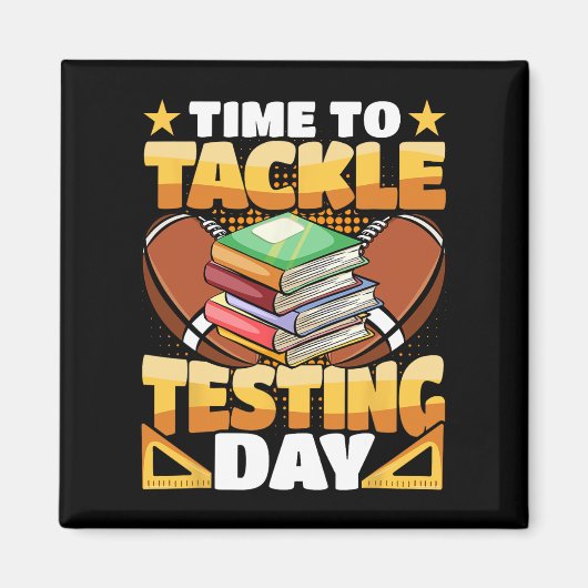 Dag Football Tijd om het Testing Day Teacher aan t Magneet (Voorkant)