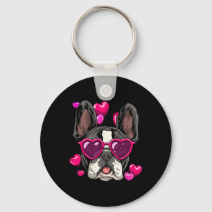 Dag Franse Bulldog Hart Koppels Liefde Dag Hond Sleutelhanger