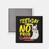 Dag Geen Prob-llama Leraar & amp; Student Test Magneet (Voorkant / Achterkant)
