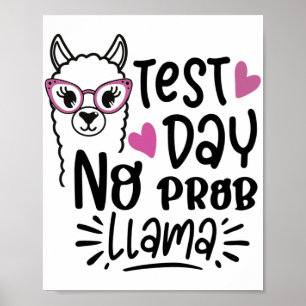 Dag Geen Prob-llama leraar testen Dag 1 Poster