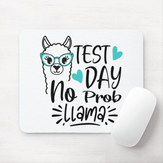 Dag Geen Prob-llama leraar testen Dag 2 Muismat (Met muis)