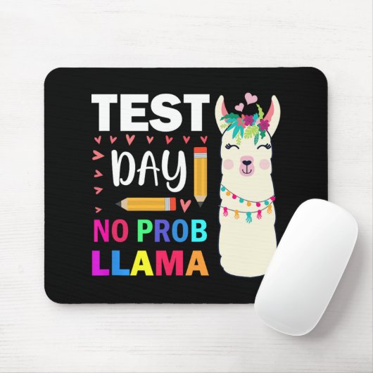 Dag Geen Prob-llama leraar testen Dag 9 Muismat (Met muis)