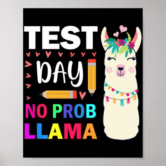 Dag Geen Prob-llama leraar testen Dag 9 Poster (Voorkant)