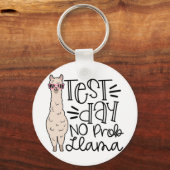 Dag Geen Prob Llama Teacher Testdag 1 Sleutelhanger (Voorkant)