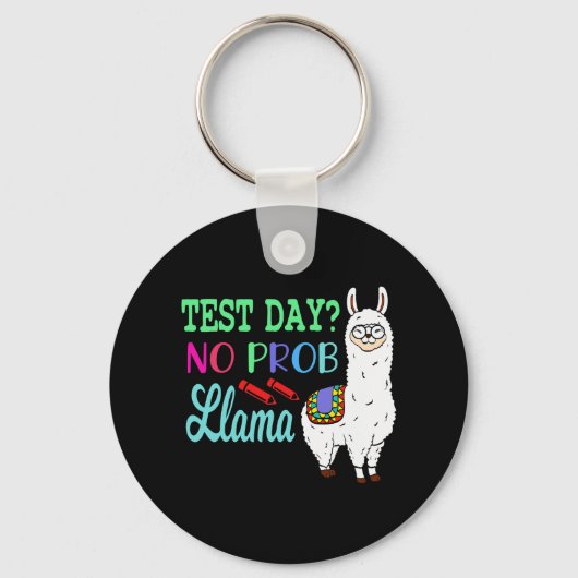 Dag Geen Prob Llama testdag Geen Probllama testdag Sleutelhanger (Voorkant)