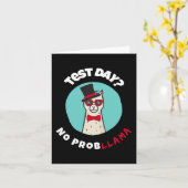 Dag Geen Problemen Grappig Testen Llama Ontwerp Kaart (Gele Bloem)